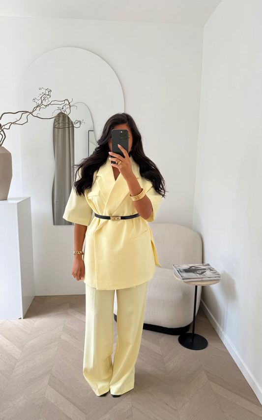 SIENNA Short Sleeve Oversized Blazer