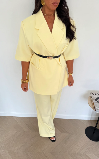 SIENNA Short Sleeve Oversized Blazer