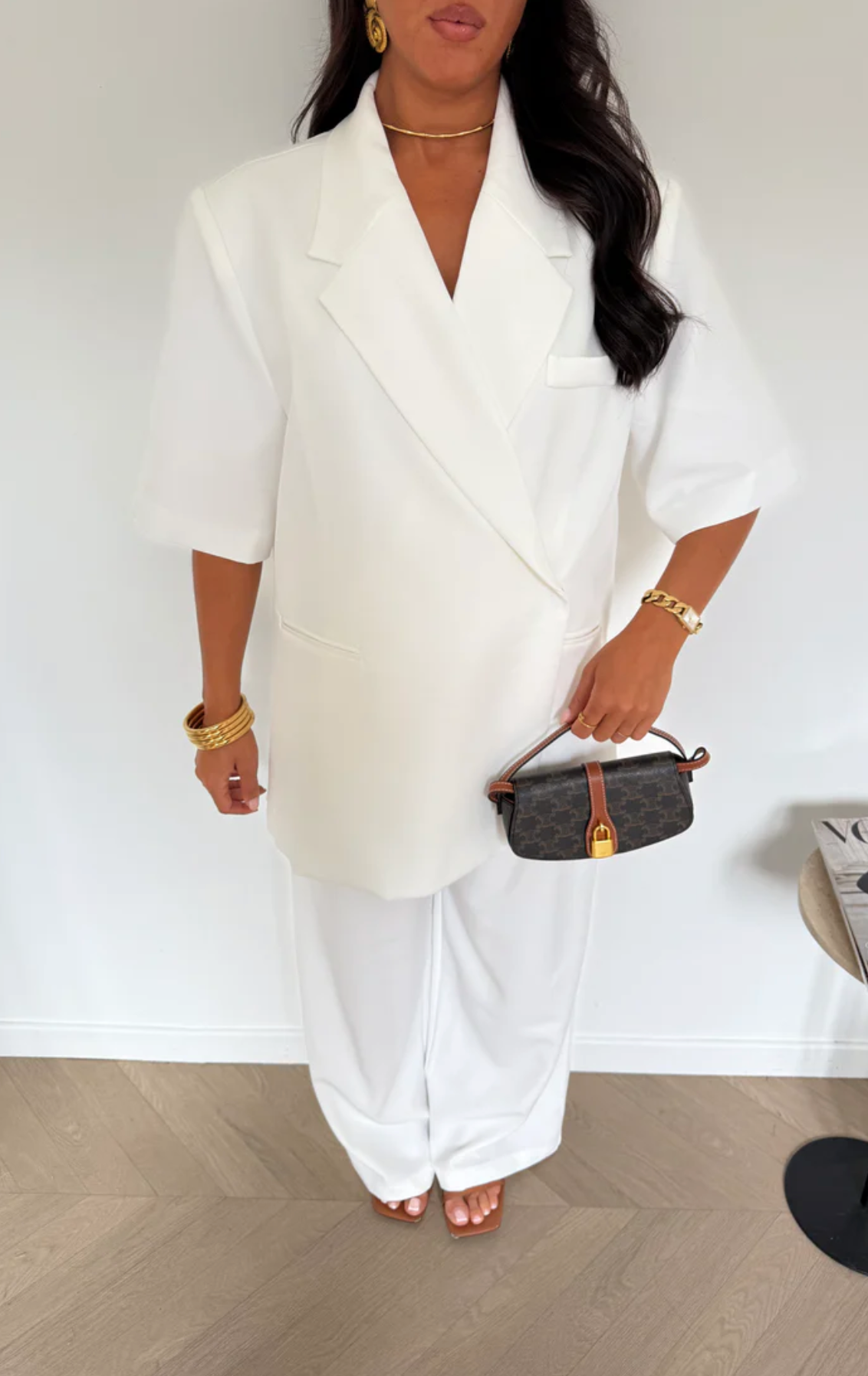 SIENNA Short Sleeve Oversized Blazer