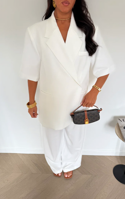 SIENNA Short Sleeve Oversized Blazer