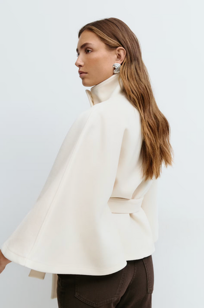 Belted Cape Jacket - By Miralo