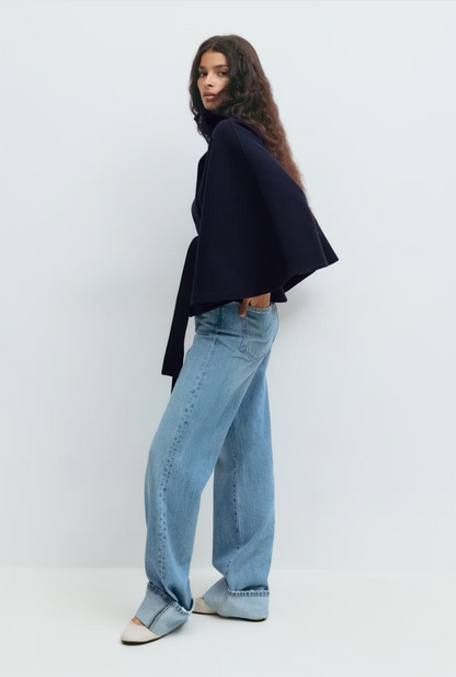 Belted Cape Jacket - By Miralo