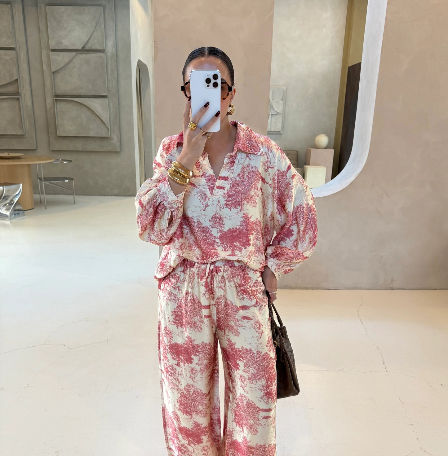 The Office Edit - Patterned Two Piece Set